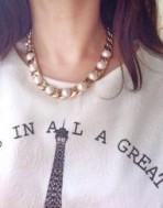 Kalung Gold Chain Pearl