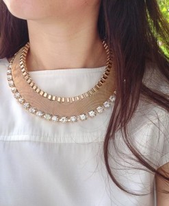 Kalung Strass Diamond Gold