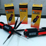 Obeng Serbaguna 8 in 1 Screwdriver Flashlight Senter LED Multifungsi